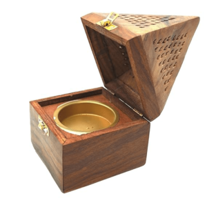 Wooden Incense Dhoop Batti Stand for Puja Ash